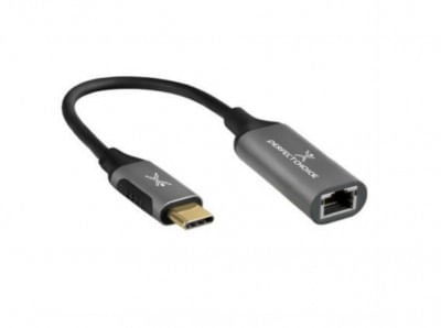 Adaptador USB-C a ETHERNET RJ45 PERFECT CHOICE PC-101277 - USB C, RJ45, Negro