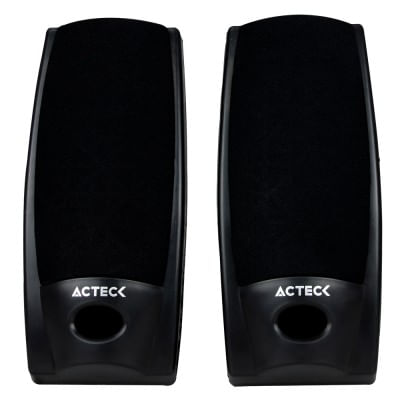 Bocinas Estéreo 2.0 ACTECK Auxiliar 3.5 MM 1.2 M Negro AX-2500 -