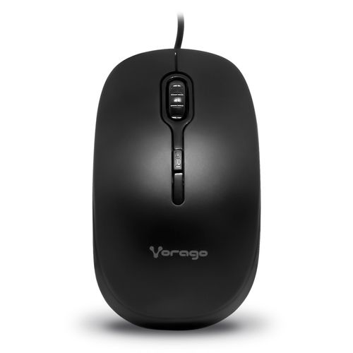 Mouse Alámbrico VORAGO MO-100 - Negro, Alámbrico, Óptico, 1200 DPI