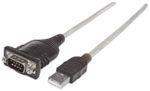 Convertidor-de-USB-a-Serial-MANHATTAN-205153---0-45-m-Transparente-RS-232-USB-2.0-A-Macho-Macho
