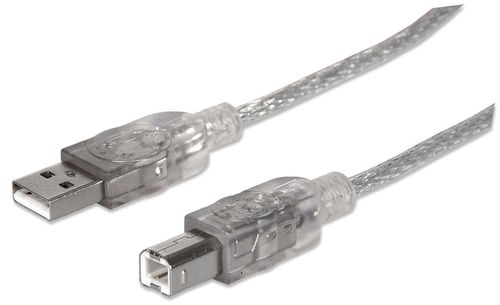 Cable USB tipo B MANHATTAN - 1, 8 m, USB A, USB B