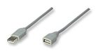 Cable-USB-1.1---Extension-MANHATTAN---1-8-m-USB-A-USB-A-Gris