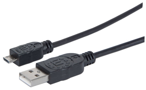 Cable-USB---Micro-B---Micro-USB-MANHATTAN---1-8-m-USB-A-Micro-USB-B-Macho-Macho-Negro