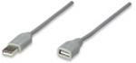 Cable-USB---Extension-MANHATTAN---3-m-USB-A-USB-A-Macho-hembra-Gris