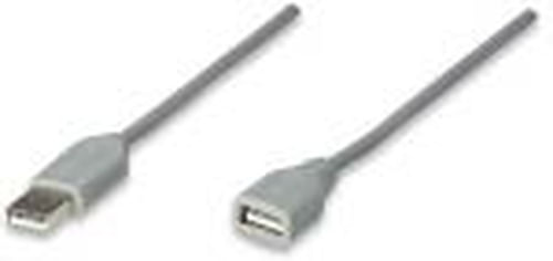 Cable-USB---Extension-MANHATTAN---3-m-USB-A-USB-A-Macho-hembra-Gris
