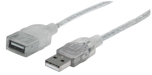 Cable USB - Extensión MANHATTAN - 1, 8 m, USB A, USB A, Macho/hembra
