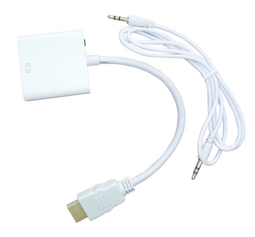 Convertidor HDMI/VGA Naceb TechYESlogy - HDMI, VGA, Macho/hembra, Color blanco