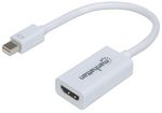 Adaptador-Displayport---HDMI-MANHATTAN---HDMI-FM-mini-DisplayPort-M-Macho-hembra-Color-blanco