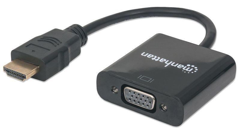 Convertidor--HDMI-a-VGA-MANHATTAN---HDMI-VGA-Micro-USB-Macho-hembra-Negro