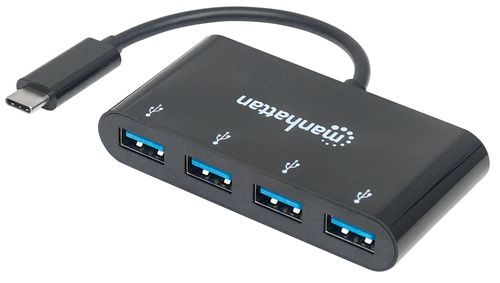 162746 Hub USB-C 3.2 Gen 1 USB-C macho a cuatro USB-A hembra - USB SuperSpeed a 5 Gbps
