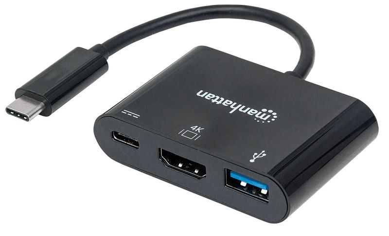 Convertidor-USB-C-a-HDMI-MANHATTAN-152037---USB-C-HDMI-Negro