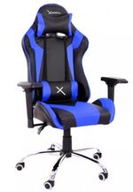 Silla-para-Gamer-XZEAL-XZ10---Gamer-Asiento-Acolchado-Negro-Azul-PVC-Alto-Desempeño