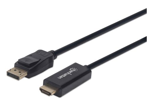 Cable DisplayPort a HDMI MANHATTAN 152662 - 1 m, DisplayPort, HDMI, Negro, Macho/Macho