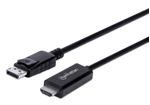 Cable-DisplayPort-a-HDMI-MANHATTAN-153218---3-m-DisplayPort-HDMI-Negro-Macho-Macho-Para-Pantalla-UHD