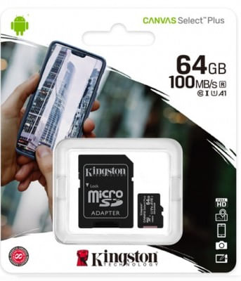 Kingston Technology Canvas Select Plus 64 GB MicroSDXC UHS-I Clase 10