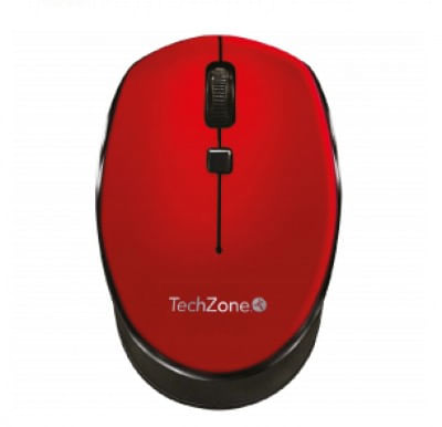 Mouse Inalámbrico  TECHZONE TZ19MOU01-INAR - Rojo, Inalámbrico, 1000 DPI