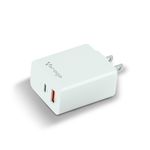 Cargador-para-pared.-Vorago--AU-350-WH-blanco.-quick-charge--cargador-de-pared---blanco.-quick-charce-3.0A-PD-20w-USB-A-y-tipo-C-blanco---