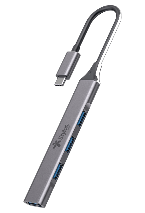 Adaptador HUB 4 En 1 Stylos. STCBHUB42G -