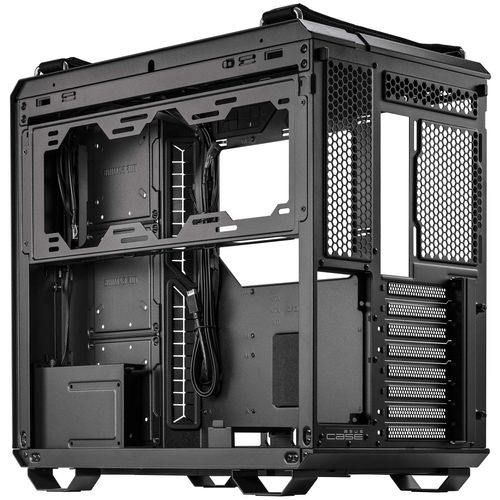 Gabinete ASUS TUF Gaming GT502 con Ventana - Midi-Tower, ATX, Micro-ATX, Mini-ITX, USB 3.2, sin Fuente, Cristal templado, Negro
