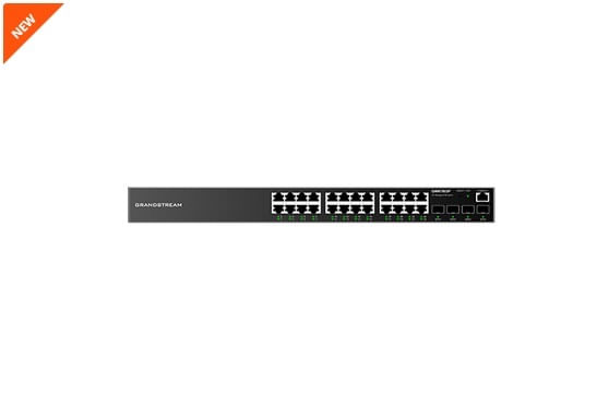 Switch-Administrable-Grandstream--GWN7803--24-puertos-Gigabit---2-SFP.-Capa-2-----FAN-LESS-QoS-para-Audio-y-Video