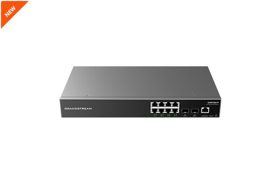 Switch-Administrable-Grandstream--GWN7801--8-puertos-Gigabit---2-SFP.-Capa-2-----FAN-LESS-QoS-para-Audio-y-Video