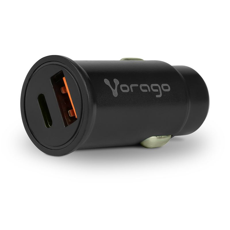 CARGADOR-PARA-AUTO-VORAGO-AU-305-BK-TIPO-C-PD-20W-Y-USB-A-QUICK-CHARGE-3.0-NEGRO---