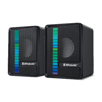 BOCINAS MULTIMEDIA RGB - USB + 3.5 MM, NEGRO, 20 HZ – 20 KHZ  963920, BROBOTIX