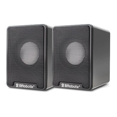 BOCINAS MULTIMEDIA - USB + 3.5 MM, NEGRO, 20 HZ – 20 KHZ 963937 BROBOTIX