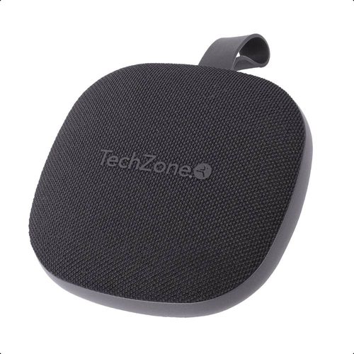 Bocina Bluetooth Portátil TECHZONE TZSP01 TWS - Negro, Alcance 10mts, Resistente al agua IPX7, Duración en uso 7hrs.