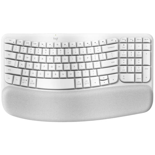 Logitech Wave Keys teclado Oficina RF inalámbrico + bluetooth QWERTY Español Blanco