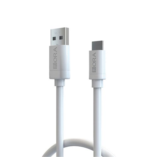 Cable USB a C 2.1A de 1 m Blanco 1 Hora CAB184