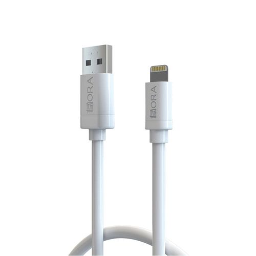 Cable USB a Lightning para iPhone 2.1A de 1 m Blanco 1 Hora CAB179