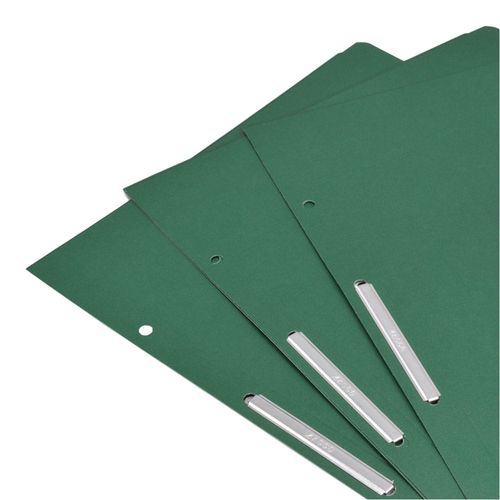 Carpeta con Broche Metálico Tamaño Oficio de Cartón Verde Obscuro Acco