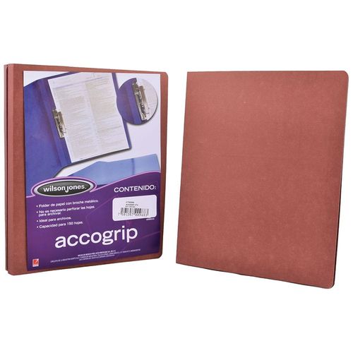 Carpeta con Palanca Metálica Tamaño Carta de Cartón Caoba Acco