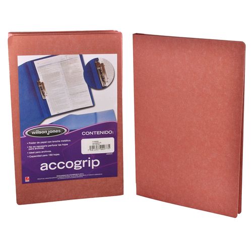 Carpeta con Palanca Metálica Tamaño Oficio de Cartón Caoba Acco