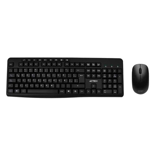 Kit de Teclado y Mouse Inalámbrico Negro (Español) Acteck AC-931748