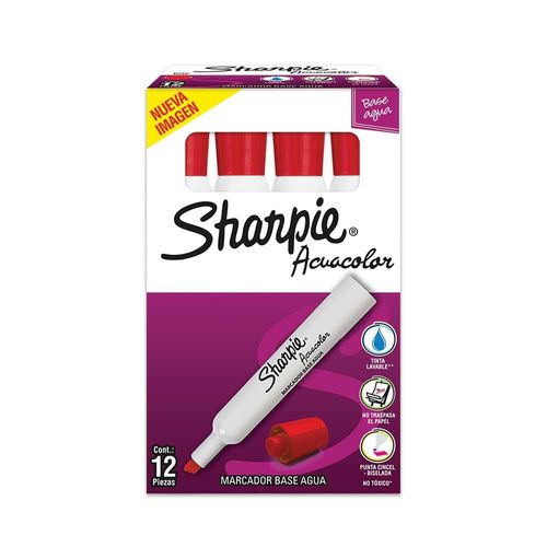 Marcador para Colorear Grueso Rojo Caja con 12 Piezas Acuacolor
