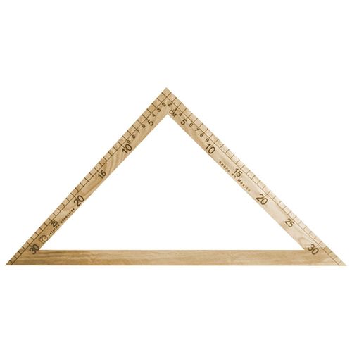 Escuadra de Madera para Pizarrón de 45 x 45 x 90 cm