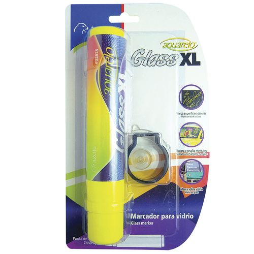 Marcador Grueso para Vidrio Amarillo Blíster Aquarelo Glass Xl