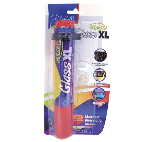 Marcador Grueso para Vidrio Rojo Blíster Aquarelo Glass Xl
