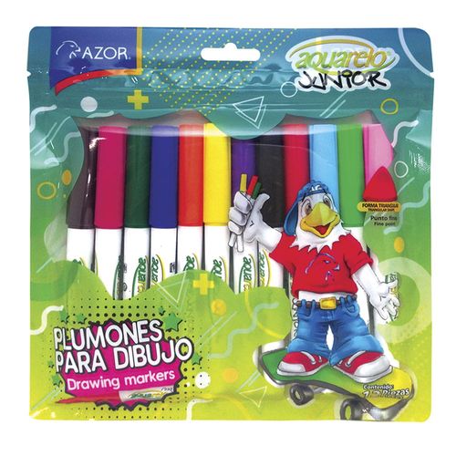 Marcador para Colorear Estuche con 12 Piezas Aquarelo Junior