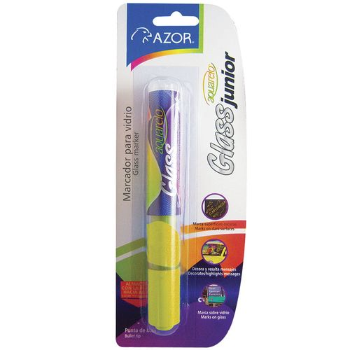 Marcador Delgado para Vidrio Amarillo Blíster Aquarelo Junior
