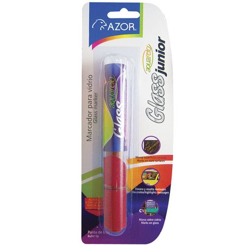 Marcador Delgado para Vidrio Rojo Blíster Aquarelo Junior