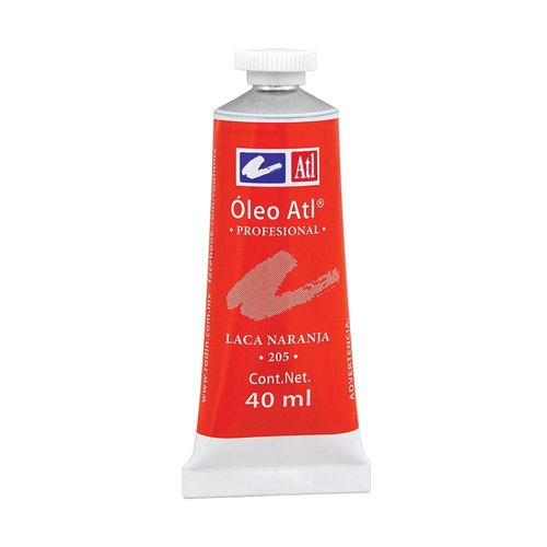 Pintura Óleo Tubo con 40 ml Laca Naranja ATL
