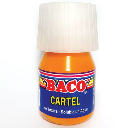 Pintura Escolar para Carteles Frasco con 20 ml Amarillo Oscuro 52 Baco