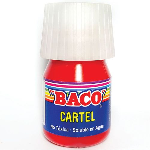 Pintura Escolar para Carteles Frasco con 20 ml Geranio 58 Baco