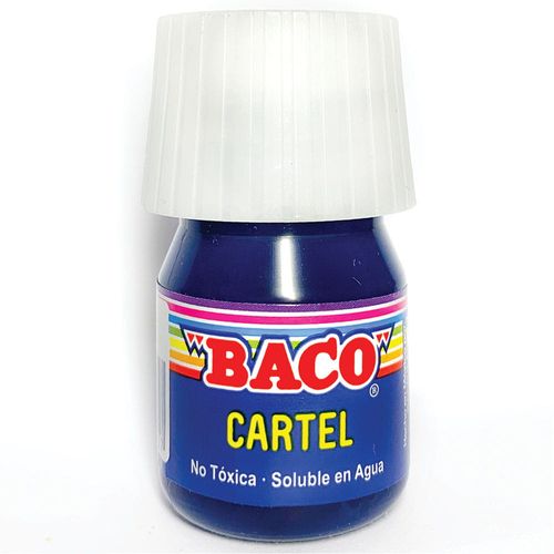 Pintura Escolar para Carteles Frasco con 20 ml Azul Prusia 67 Baco