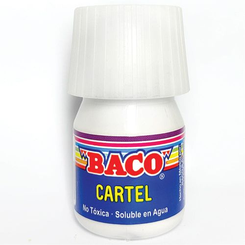 Pintura Escolar para Carteles Frasco con 20 ml Blanco 72 Baco