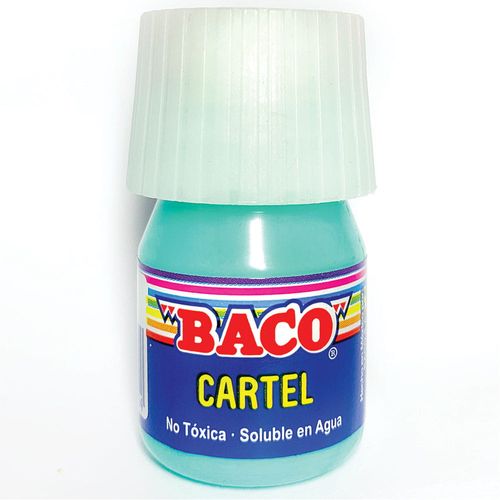 Pintura Escolar para Carteles Frasco con 20 ml Verde Pastel 85 Baco