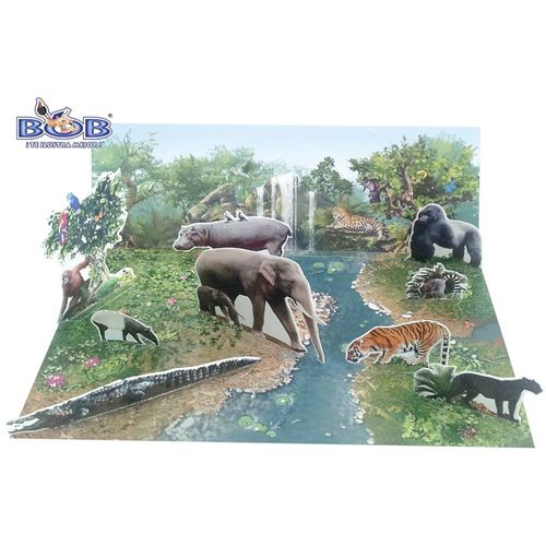 Maqueta para Armar Animales de la Selva con 3 Bob